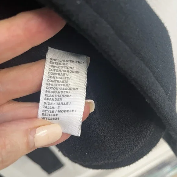 Standard James Perse Full Wrap Sweatshirt Coat Black Gray 2/ Medium Classic
